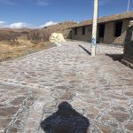 سنگ فرش در روستای تنگل علی بیگ